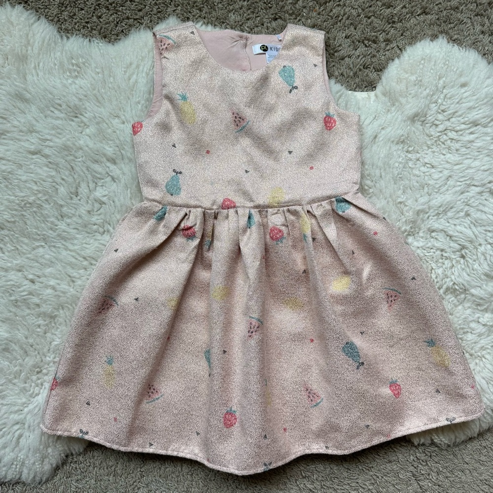 Pretty Summer Fruit Dress | Pink | Size 4 | PL Kids